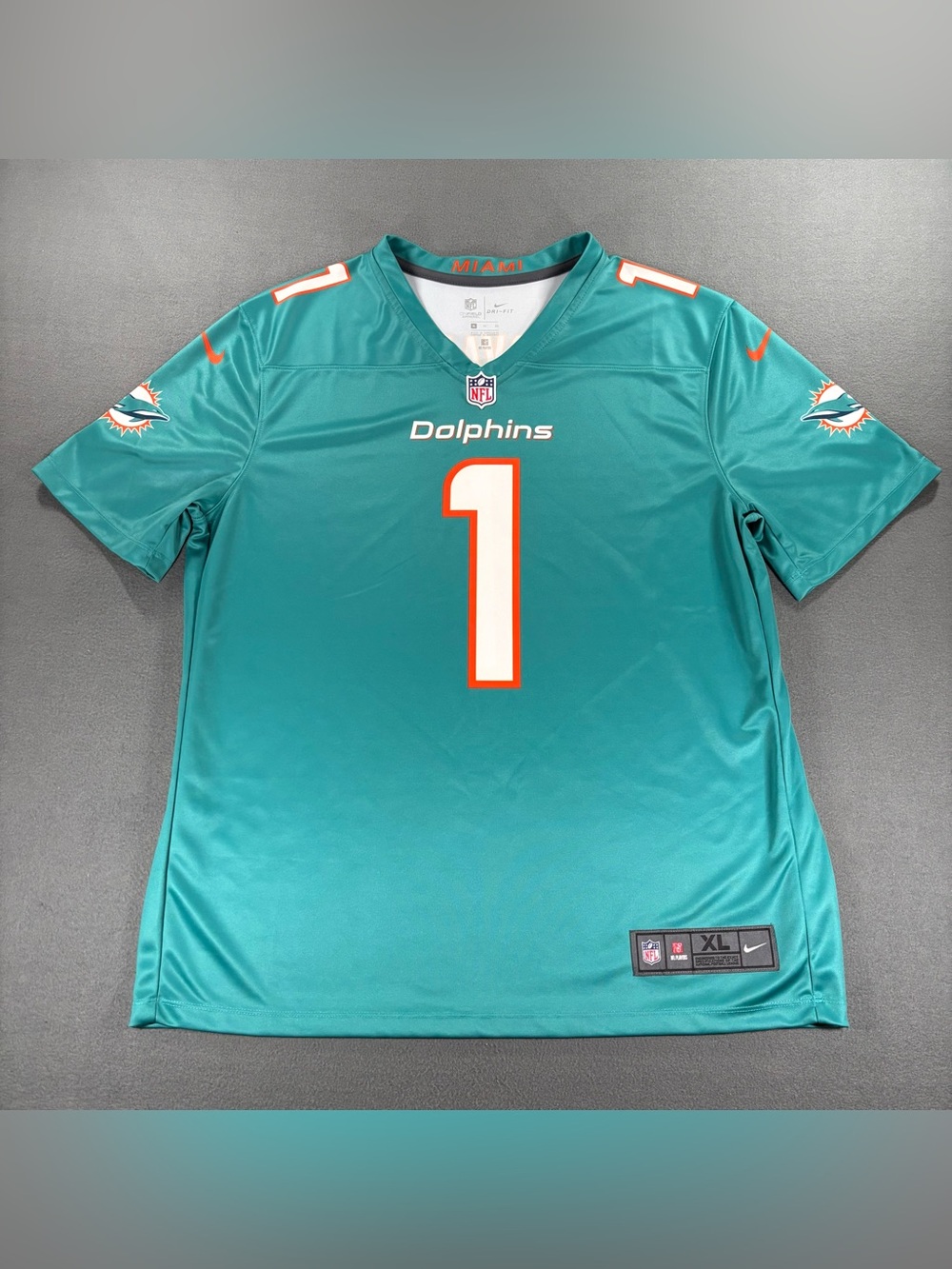 Nike Miami Dolphins Tua Tagovailoa NFL Jersey Women’s Size XL L Dri-Fit